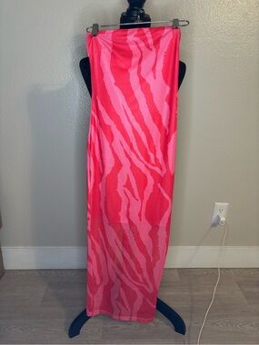 Hello Molly Hello Molly Pink & Hot Pink Zebra Print Dress Size 2